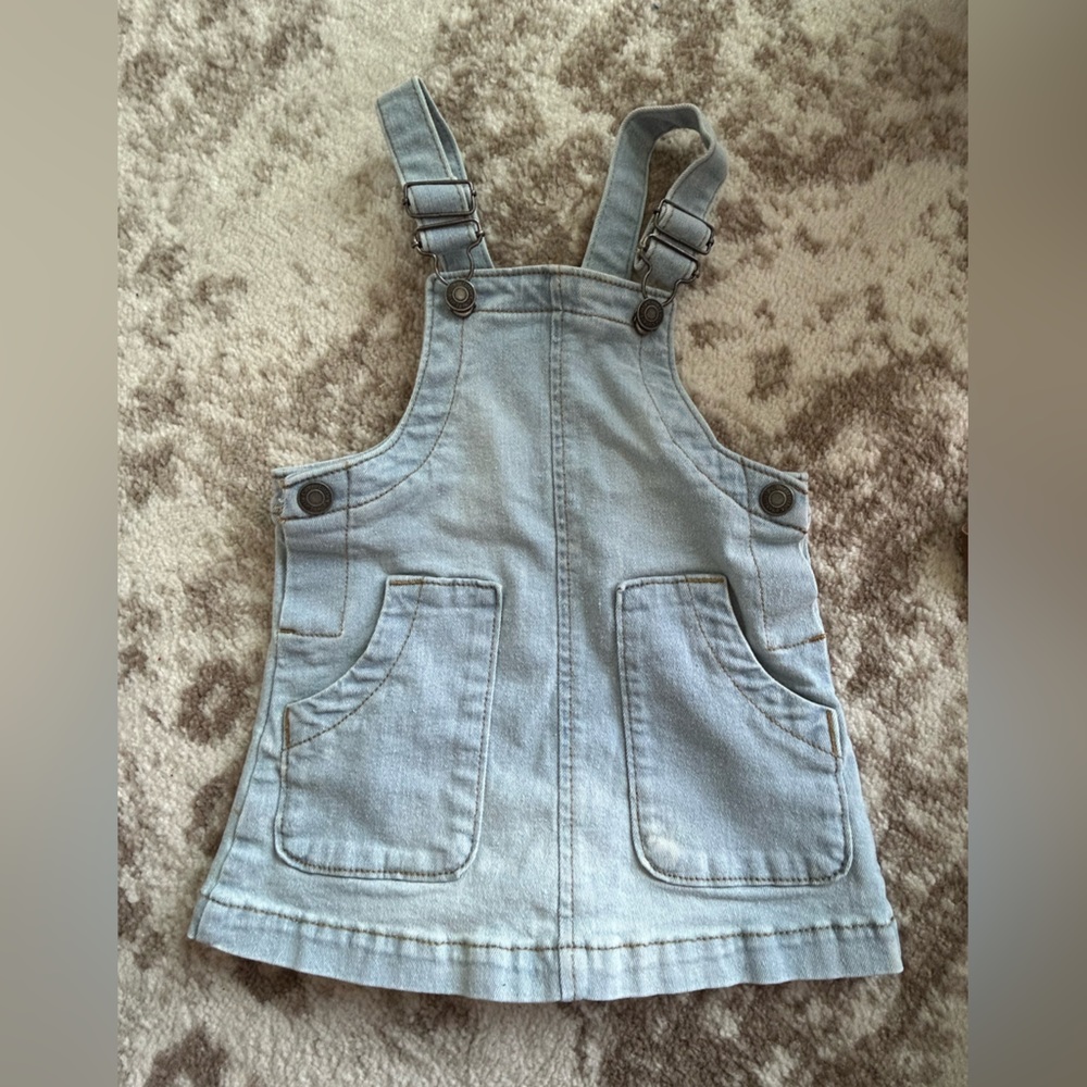 2T Toddler Girl Denim Jumper Little and Co